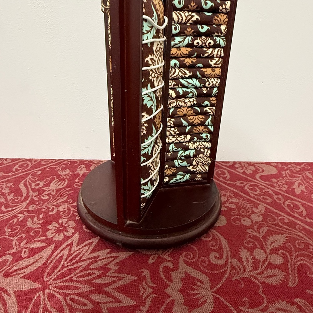 Mahogany Rotating Jewelry Box Display -
3 Tier, 13" Tall, Turntable